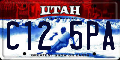UT license plate C125PA