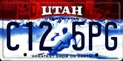 UT license plate C125PG