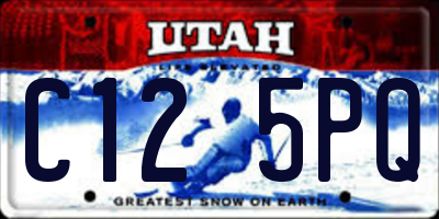 UT license plate C125PQ