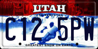 UT license plate C125PW