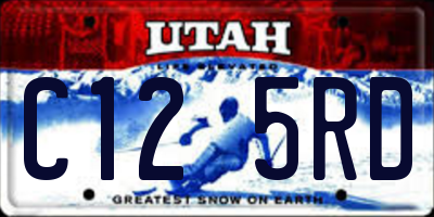 UT license plate C125RD