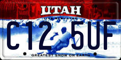 UT license plate C125UF