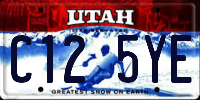 UT license plate C125YE