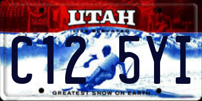 UT license plate C125YI