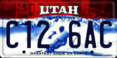 UT license plate C126AC
