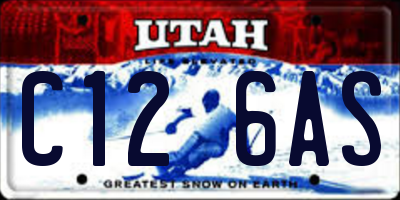 UT license plate C126AS