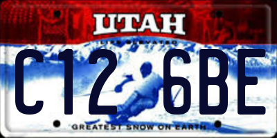 UT license plate C126BE