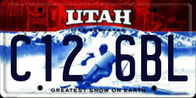 UT license plate C126BL