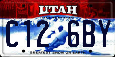 UT license plate C126BY
