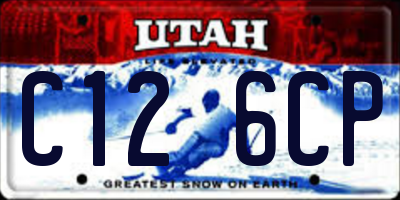 UT license plate C126CP