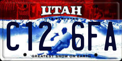UT license plate C126FA