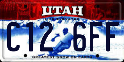 UT license plate C126FF