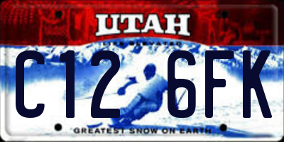 UT license plate C126FK