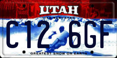 UT license plate C126GF