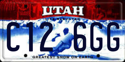 UT license plate C126GG