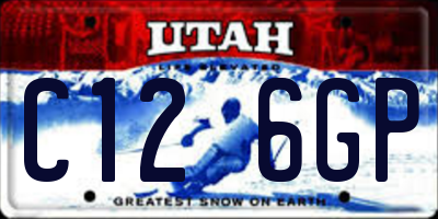 UT license plate C126GP