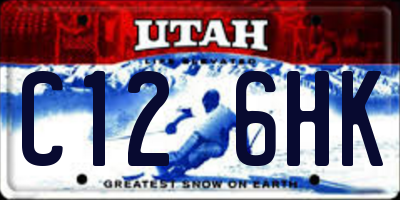 UT license plate C126HK