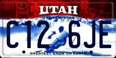 UT license plate C126JE