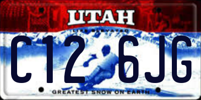 UT license plate C126JG