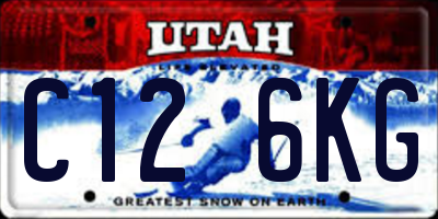 UT license plate C126KG