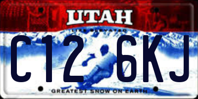 UT license plate C126KJ