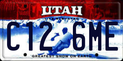 UT license plate C126ME