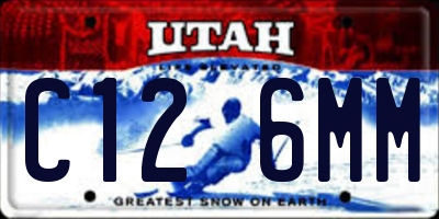 UT license plate C126MM
