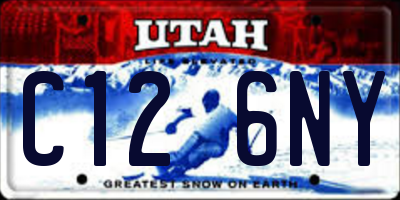 UT license plate C126NY