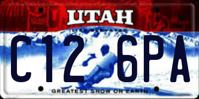 UT license plate C126PA