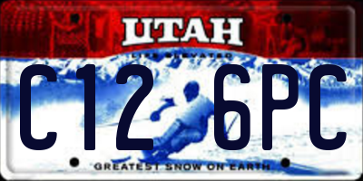 UT license plate C126PC