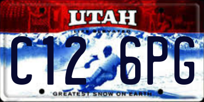 UT license plate C126PG