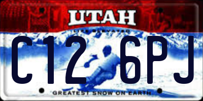 UT license plate C126PJ