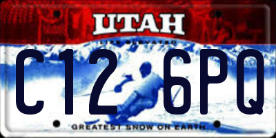 UT license plate C126PQ