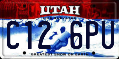 UT license plate C126PU