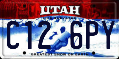 UT license plate C126PY