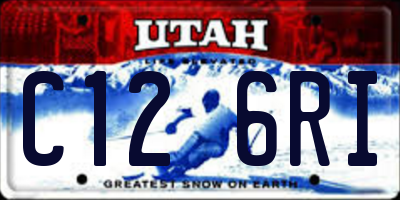 UT license plate C126RI