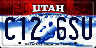 UT license plate C126SU
