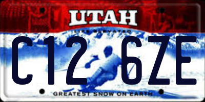 UT license plate C126ZE