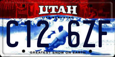 UT license plate C126ZF