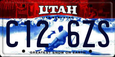 UT license plate C126ZS