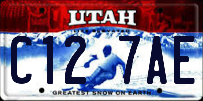 UT license plate C127AE