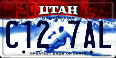 UT license plate C127AL