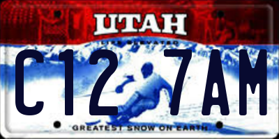 UT license plate C127AM