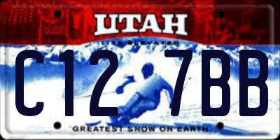 UT license plate C127BB