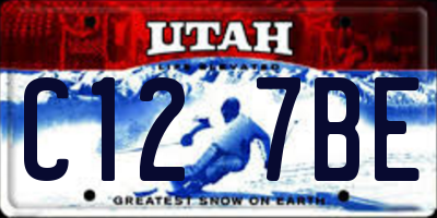 UT license plate C127BE