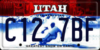 UT license plate C127BF