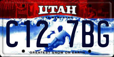 UT license plate C127BG