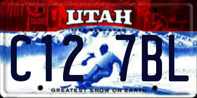 UT license plate C127BL