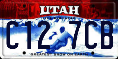 UT license plate C127CB