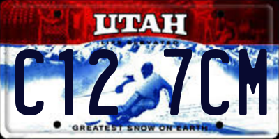 UT license plate C127CM